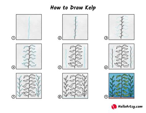 How To Draw Kelp Helloartsy