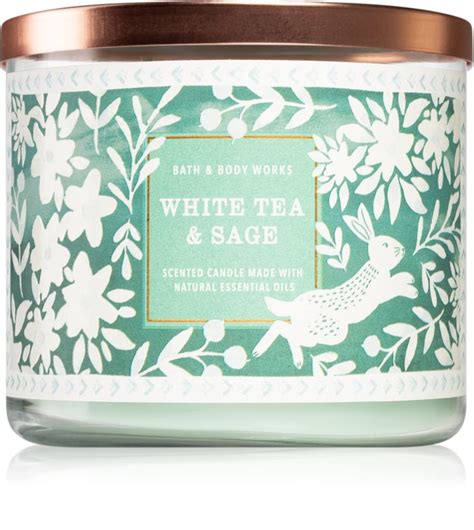Bath And Body Works White Tea And Sage Bougie Parfumée Notinofr