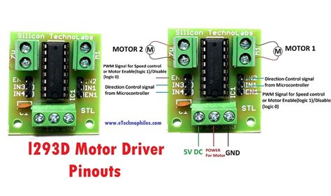 L293d Motor Driver Module And Ic Pinouts Datasheet And Arduino