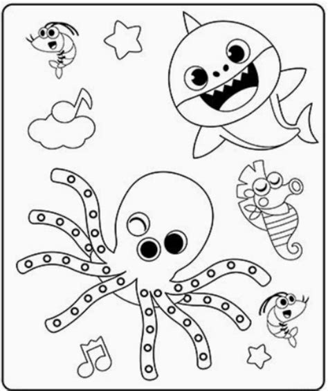 Unique baby shark coloring page 1. Pinkfong, super simple Раскраска акуленок бейби шарк in 2020 | Shark coloring pages, Baby shark ...