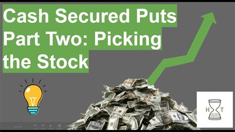 Cash Secured Puts Part Two Picking The Right Stock Youtube