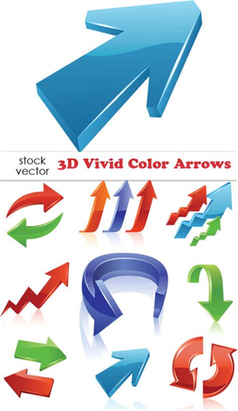 Free Vector 3d Color Arrows Vectors Graphic Art Designs In Editable Ai