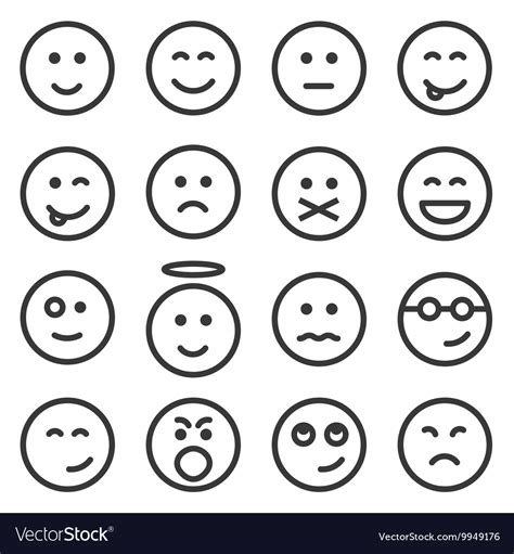 Emoticons Outline Emoji Faces Emoticon Funny Vector Image Porn Sex Picture