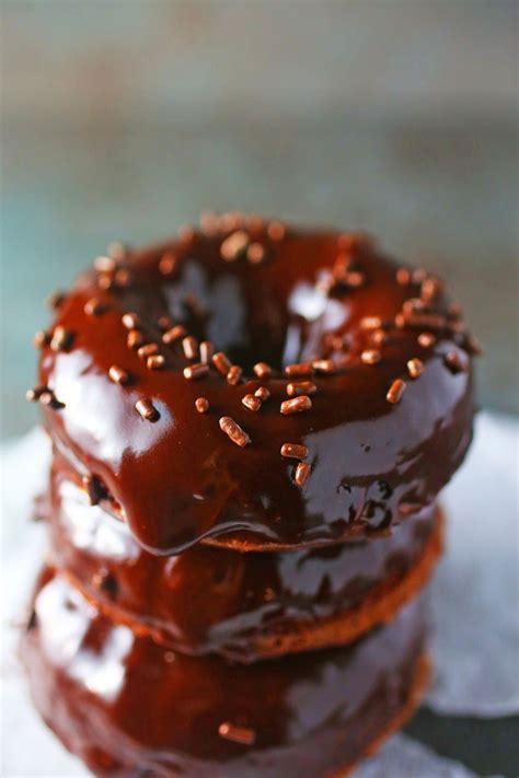 Little man kept walking to the kitchen asking. Brownie Cake Donuts with Chocolate Glaze | Recipe ...