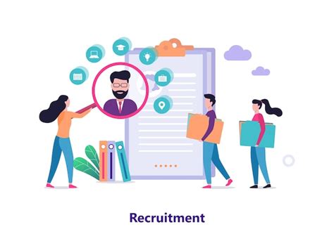 Premium Vector Recruitment Concept Idea Of Employment And Human