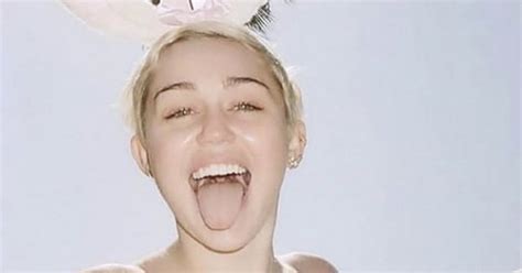 Bad Bunny Miley Cyrus Goes Completely Topless For Sexy Easter Display