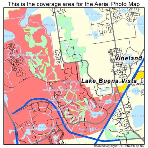 Aerial Photography Map Of Lake Buena Vista Fl Florida