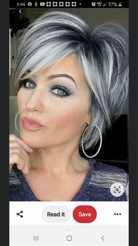 Pin By Vicki Trammell On Beauty And Hair Gray Hair Highlights Edgy