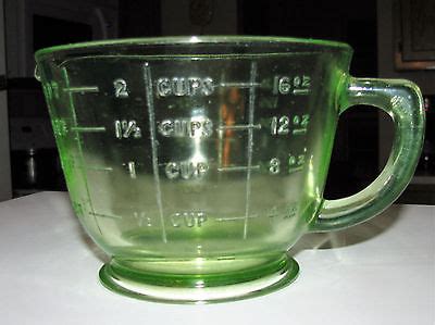 Vintage Cup Green Depression Glass Measuring Mixing Cup Antique
