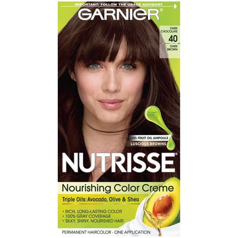 Garnier Nutrisse Nourishing Hair Color Creme 040 Dark Brown Dark