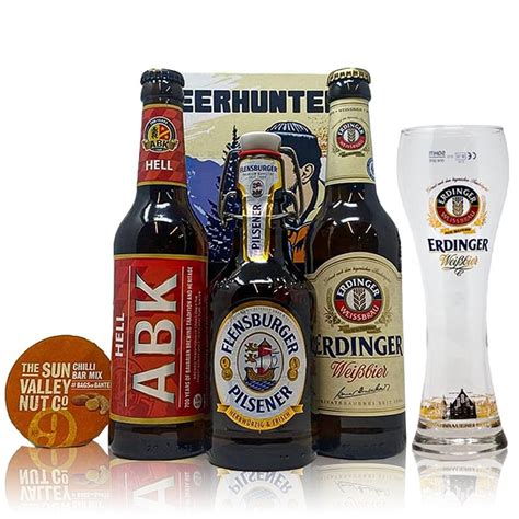 German Breweries Mixed Beer T Set With Erdinger Glass 3 Pack