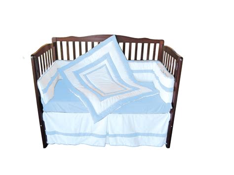This is the right choice for you. BabyDoll Modern Hotel Style Crib Bedding Set, Blue | Crib ...
