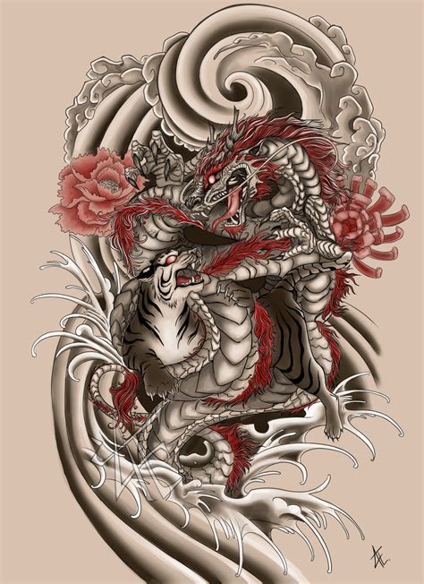Japanese Tattoo Commission By Beautiful Beasties On Deviantart