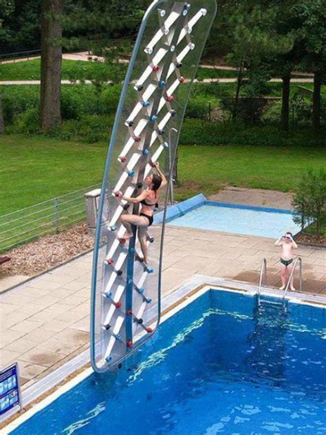 If you are an avid rock climbing lover, you will be thrilled to join the company of agreeing singles who are ready to make new friends and discover true love along the way. Sweet rock climbing wall! | Crazy pool, Cool pools ...