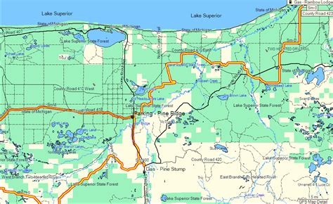 Michigan Snowmobile Orv Gps Map