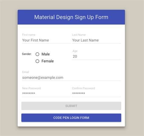 Register Form Css Templates