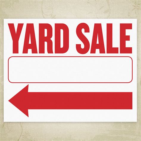 Printable Yard Sale Signs Printable Templates