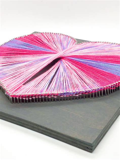 Rainbow String Art Heart Luxury Boho String Art Wooden Shelf Etsy