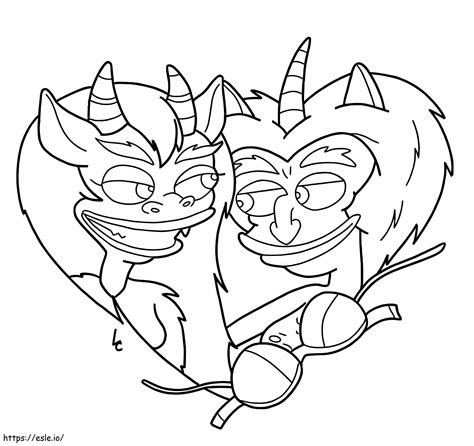 Maury And Connie In Love Coloring Page