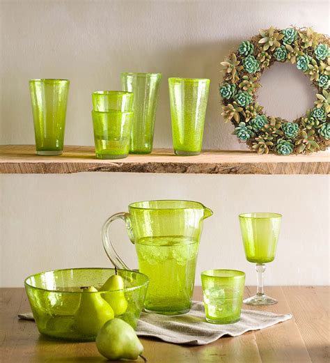Bright Bubbled Recycled Glassware Collection For The Table Kitchen