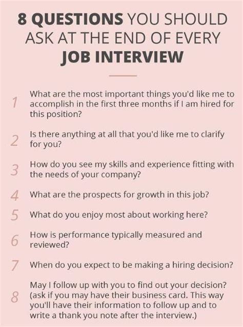 Questions To Ask At The End Of An Interview Education Star Interview