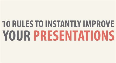 10 Rules To Instantly Improve Your Presentations Infographic Youtube