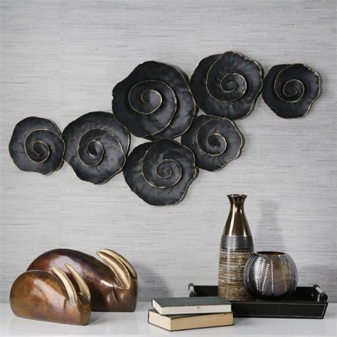 Metal 44 Rose Wall Decor Black Sagebrook Home 14751 In 2021 Rose