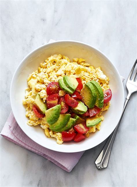 Scrambled Eggs Recipe With Tomato And Avocado How To Make Scrambled