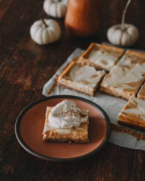 Pumpkin Swirl Cheesecake Bars The Sweet And Simple Kitchen