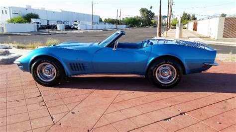 1970 Corvette Corvertible 454 390 Hp 4 Speed Mulsanne Blue For Sale