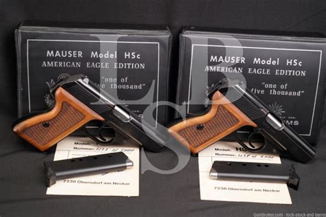 Consecutive Pair 1 Of 5000 Mauser Hsc American Eagle 380 Acp 325