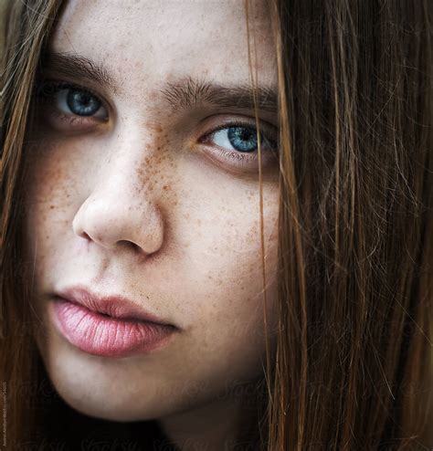 Portrait Of A Beautiful Young Girl Del Colaborador De Stocksy Andrei Aleshyn Stocksy
