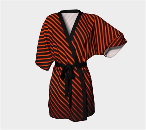Red banded Kimono Robe / Silk Kimono / Japanese Kimono women / Japanese Kimono Robe / Kimono ...