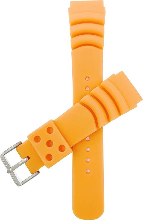 Bandini Mens Rubber Sports Diver Watch Band Replacement Diver Watch
