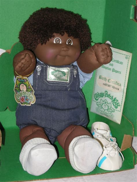1983 Black Cabbage Patch Kids Boy Doll In Box Brown Eyes 3 Etsy