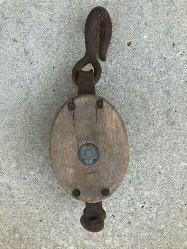 Vintage Boston Lockport Block Co Double Block And Tackle Pulley