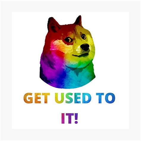 Get Used To It Doge Gay Pride Doge Rainbow Doge Lgbtq Plus Doge