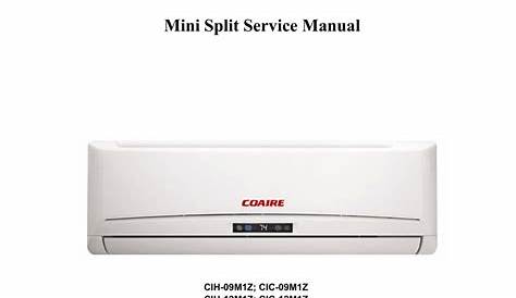 Mini Split Service Manual | Manualzz