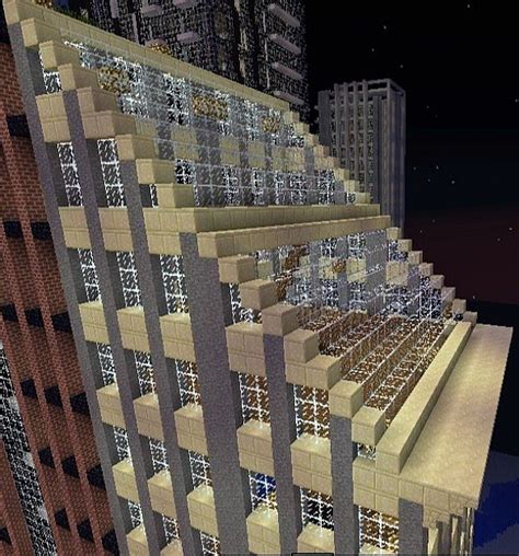 Sand And Stone Skyscraper With Awesome Pitched Roof Penthouse Minecraft Map