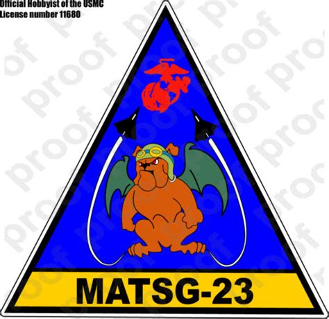 Sticker Usmc Unit Matsg 23 Ooo Usmc Lisc No 20187 Ebay