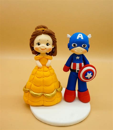 0001646 Belle And Captain America Wedding Clay Doll 5500 