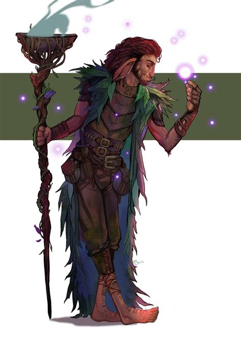 Oc Alibaster The Firbolg Druid Characterdrawing Dungeons And