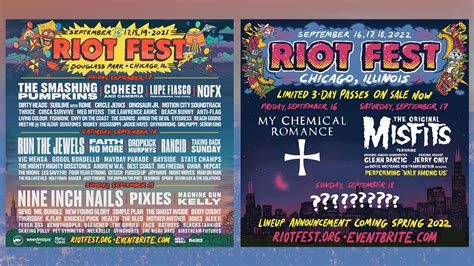 The Riot Fest 2021 Lineup Is Here Plus 2022 Tickets