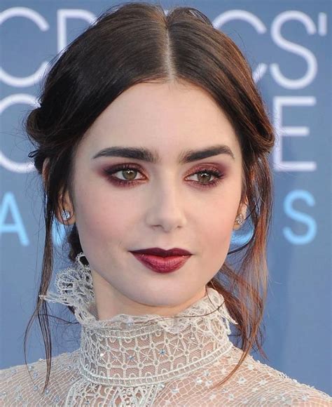 Lily Collins Makeup Lily Collins Hair Make Up Looks Blood Red