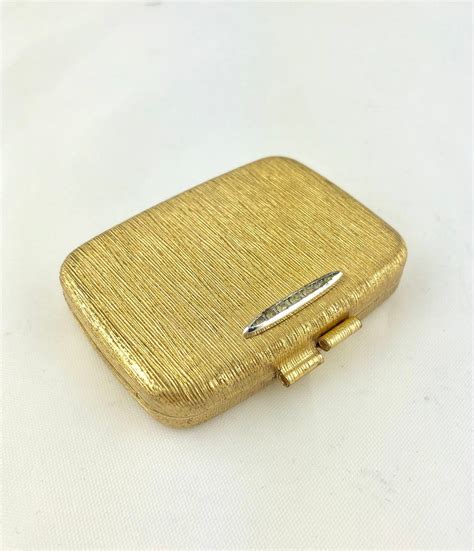vintage revlon compact mirror gold tone compact with etsy