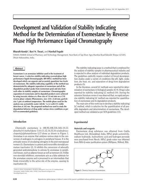 Pdf Development And Validation Of Stability Indicating Method For The