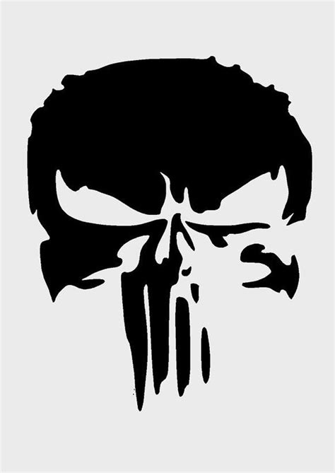 The Punisher Marvel Theme Polyester Stencils In A3a4a5 Sheet Etsy