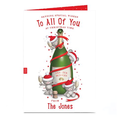 Buy Personalised Hugs Christmas Card Festive Bubbles For Gbp 1 79 Card Factory Uk