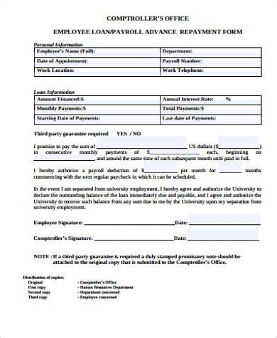 cash advance form sample excel hq template documents