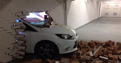 Wall Smashed Down As Car Careers Into Gun Club After Massive Crash